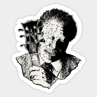 BB King Portrait Art Sticker